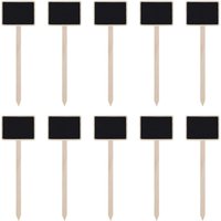 20pcs Mini Wood Chalkboard Stakes Wooden Plant Tags Markers Blackboard Garden Labels Signs Decorative Flower Price Tags for Home