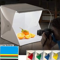 Mini 2 LED Light Panels Folding Portable 1100LM Light Photo Lighting Studio Small Shooting Tent Box Kit With 6 Colors Backdrops