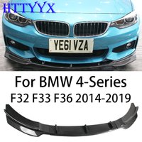 3PCS For BMW 4-Series F32 F33 F36 430i 430d 440i M-Sport 2014-2019, Front Bumper Lip Spoiler Air Chin Body Kit Splitter