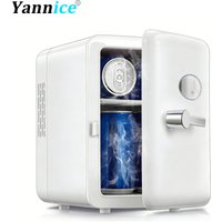 Portable 4L Mini Beauty Fridge Car & Home Dual Use Cooling Heating Refrigerator Skincare Cosmetics Makeup Face Fridge for Travel