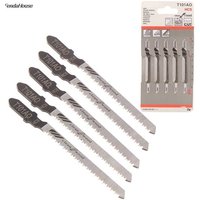 5 Pieces/set T101AO HCS T-Shank Jigsaw Blades Curve Cutting Tool For Wood Plastic Saw Cut