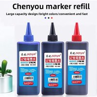 1 Box 500ml Permanent Marker Ink,Oily,Quick-Drying,Waterproof And Non-Fading,Non-Erasable 3 Colors Marker Ink Filler Liquid