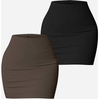 Women Seamless High Waist Bodycon Mini Skirt Ribbed Stretchy Yoga Skirt Casual Slim Fit Workout Summer Butt Lift Short Skirts