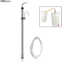 Home Brewing Auto Siphon Racking Cane Stainless Steel Beer Syphon Tube Beer Transfer With 1M Tubing For Wine Bucket Carboy