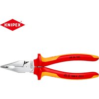 KNIPEX 08 26 185 Needle Nose Combination Pliers Insulated with Multi-Component Grips VDE-Tested Chrome Plated 185mm