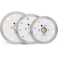 Casaverde 2pc/Lot 105mm-125mm Super Tile Cutting Blade Turbo Porcelain Diamond Disc Cutting for Marble and Tiles