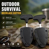 Multifunctional Necklace Cutter Stainless Steel Portable Camping Knife Hanging Pendant Cutting Tool for Outdoor Survival DIY