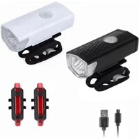 AliExpress APWIKOGER Bike Headlight Taillight Bell Set Bicycle Front Rear Lamp Waterproof Riding Cycling Light USB Charging LED Flashlight Accessorie