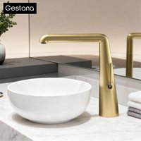 Modern Luxury Rose Gold Bathroom Faucet Single Hole Basin Mixer with Ceramic Valve Core Solid Brass Construction Hot&Cold Water