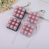 Cat Paw Silicone Fidget Keychain Mechanical Keyboard Button Pop It Stress Relief Toy Bag Charm Cat Lover Gamer Pendant Gift