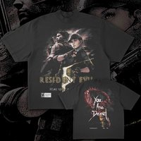 Retro-style classic horror game "Resident Evil" themed T-shirt 90s style shirt loose casual unisex streetwear graphic t shirts