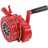 120 dB Alarm, Handkurbel-Sirene, manueller Alarm, Handkurbel-Sirene, rot, tragbarer manuell betriebener Alarm für Schulen, Truppen, Alarmierung 120 dB