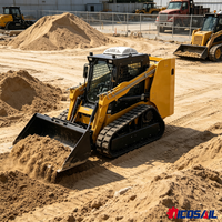 TS65 Skid Steer Track Loader 1000kg CE Certified Euro 5 Engine High Traction Crawler Loader