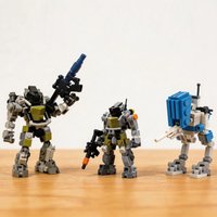 MOC Creativity Robot Building Kit Armor Action Figure Building Model Set Toy Collectible Toy for Kids Christmas Birthdays Gifts