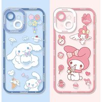 Sanrio Melody Cinnamoroll Case For Samsung Galaxy S24 S23 S22 Ultra S21 S20 FE Note 20 10 Plus A15 A25 A35 A55 Silicone Funda