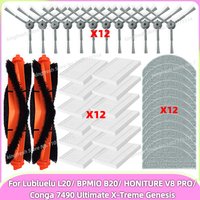 Fit For (Lubluelu L20 / BPMIO B20 / HONITURE V8 PRO/ Conga 7490 Ultimate X-Treme Genesis) Parts Main Side Brush Filter Mop Cloth