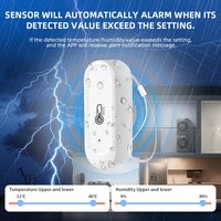 Real-Time Outdoor Temperature Humidity Monitor - IP65 Waterproof, WiFi/Zigbee Enabled for Smart Environments
