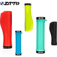 ZTTO MTB Dual Lock Bicycle Grips Soft Rubber No-Slip Mountain Bike Handlebar Grip Tighten Locking Ring With Bar End