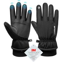 AliExpress Men Winter Waterproof Cycling Gloves Sports Running Motorcycle Ski Touch Screen Fleece Gloves Non-slip Warm Full Fingers