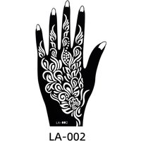 Elf Hollow Henna Stencil Temporary India Mehndi Tattoo Template Stars Flower Hand Tattoo Sticker Body Art