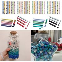 540 Sheets Colorful Star Origami Paper Single Sided Art Craft Lucky Star Origami Cartoon Best Wishes Scrapbooking