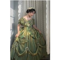 Vintage Oil Painting Skirt Meow Fruity Skirt Classic Dress Element Dress Painting Green Princess Dress Lolita Skirt Long Dress