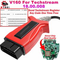 Techstream 18.00.008 With One Time Key Code Free V160 Fit For Toyota TIS For Vida 2014D OBD Cable SDD V164 PRO for Toyota/Lexus