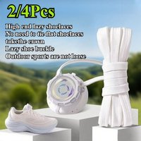 1/2Pair Automatic Shoelaces Without Ties Install Simple Swivel Buckle Laces Flat Rope Tennis Sneakers Shoelace Shoe Accessories