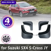 4x for Suzuki SX4 Hatchback S Cross 2020 2014~2021 JY Front Rear Car Mudflaps Mudguards Splash Guards Mud Flap Car Accessories