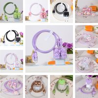 EU New Cartoon Charger Data Cable Case Protector and Winding Kit for Apple 20W Fast Charger Adapter Phone
