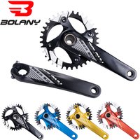 BOLANY Mountain Bike Crankset 170MM 104BCD Crankset Hollow Crank Aluminum Alloy MTB Bicycle Crank Chainring Bicycle Accessories