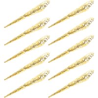 10Pcs Costume Finger Claws Halloween Cosplay Props Metal Fingertip Rings Easy Application Versatile Use Party Accessory