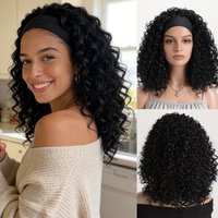 16 Inch Natural Curly Synthetic Wig Suitable For Daily Use By People With High Temperature Resistance Curly