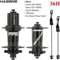 HASSNS PRO7 MTB 36H Hub 32 36 Holes Bearing Bike Freehub Rear Hub Quick Release 32H Four Palin 7 8 9 10 11 12 Speed 6 Pawl Hubs
