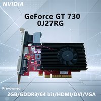 NVIDIA GT730 gpu 0J27RG graphics card for pc Support HDMI VGA DVI PCI-E 2.0 tarjeta gráfica Single Fan for Desktop PC Computer