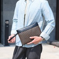 Fashion Business Men Day Clutch Phone Bag High Quality PU Leather Money Handbag Fashion Clutch Bags Casual Male Cardholder Case