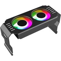 Computer RAM Heatsink Dual Cooling Fans ARGB PWM Temperature Control DDR4/5 Desktop PC Aluminum Cooler Cooling Radiator