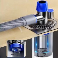 Washing Machine Drain Connector Three-Way Drain Pipe Robot Vacuum Cleaner And Sewer System For Simultaneous Drainage