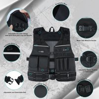 Tool Vest for Men with Pouches and Belt, Adjustable Multi-Pocket Safety Tool Vest for Electrician, Carpenter