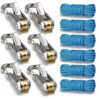 Rope Tightening Tool & Tensioner Heavy-Duty Retractable Tie Down Rope for Camping Boating Outdoor Gear Tying Rope Tensioner Tool