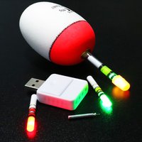 Angeln Float Licht USB Ladegerät CR322 3V Lithium-Batterie Kit Pesca Elektronische LED Nacht Helle Leuchtstofflampe Leucht Boje