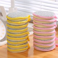 2pcs/4pcs Double Side Dishwashing Sponge Dish Washing Brush Pan Pot Dish Wash Sponges Household Cleaning Kitchen Tools sponge