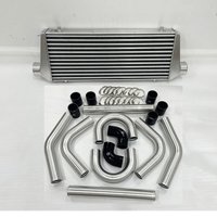Front Mount intercooler Universal Turbo Intercooler 550x230x65 2.5" Intercooler Pipe Aluminium Pipe Tube Hose Kit