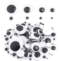 50-500pc Self-Adhesive Wiggly Googly Doll Eye Movable Simulation Cartoon Animal Eyeball DIY Kindergarten Children Craft Supplies