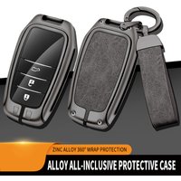 New Zinc Alloy Leather Car Key Case Cover Shell For Toyota CHR Hilux Fortuner Land Cruiser 200 Camry Corolla Crown RAV4 Highland