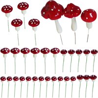 33pcs Mini Toadstools Mushrooms Garden Fairies Accessories Simulation Foam Ornament Potted Plants Crafts Decorations