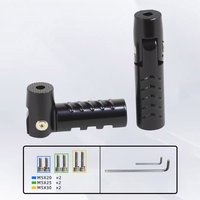 Folding Rear Foot Pegs for Bicycle Passenger, Ultra-Light Aluminum Alloy Pedals with Non-Slip Surface & Ventilation Holes