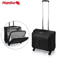 Hanke Men Business Travel Luggage Women Carry On Suitcase Spinner Wheels Rolling Bag 16 18 Inch