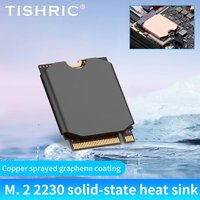 TISHRIC M.2 SSD Heatsink M2 2230 NVME NGFF Solid State Disk Pure Copper/ Graphene Heatsink Thin Cooler Radiator For Descktop
