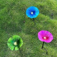 Metal Flower Shape Bird Bath Outdoor Garden Removeable Stand Bird Bath Bowl With Garden Stake for Courtyard Outdoor Garden Patio